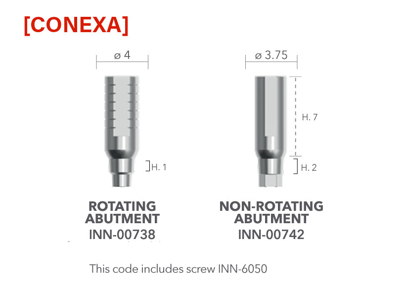 TEMPORARY ABUTMENTS [CONEXA] [MUA] [FLAT] [MONO]