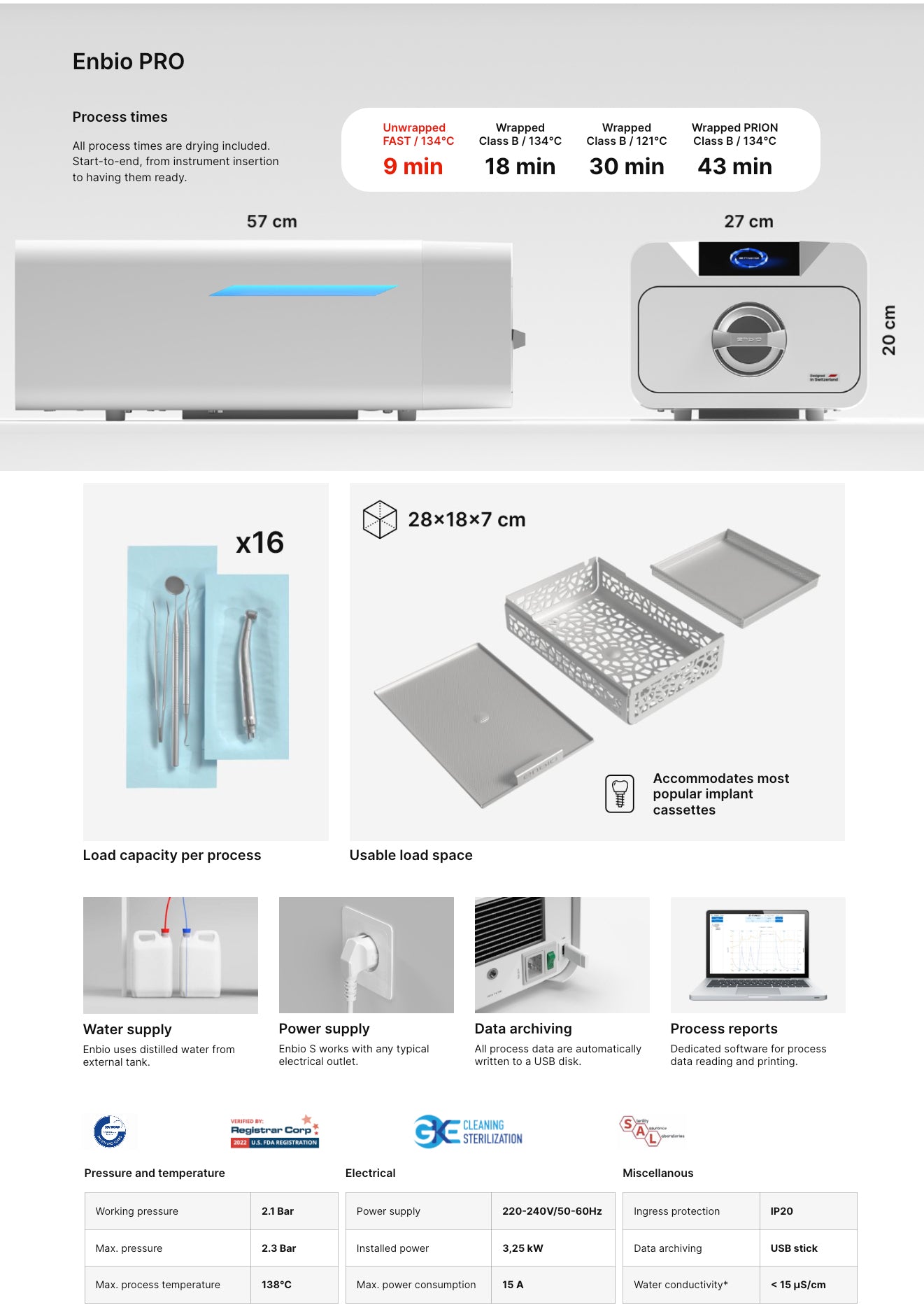 ENBIO Class B autoclaves