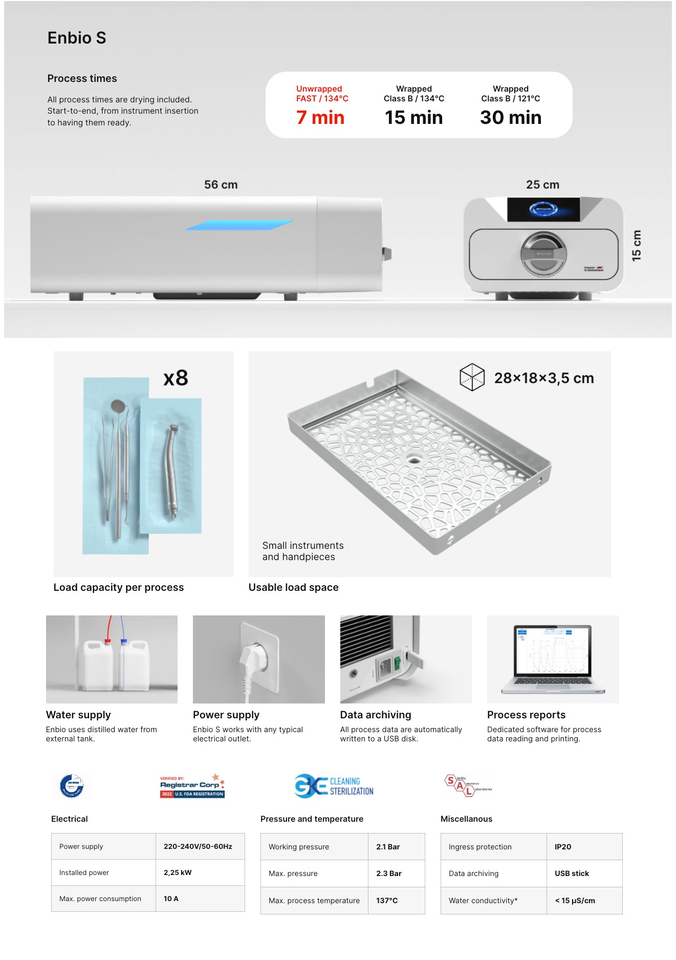 ENBIO Class B autoclaves